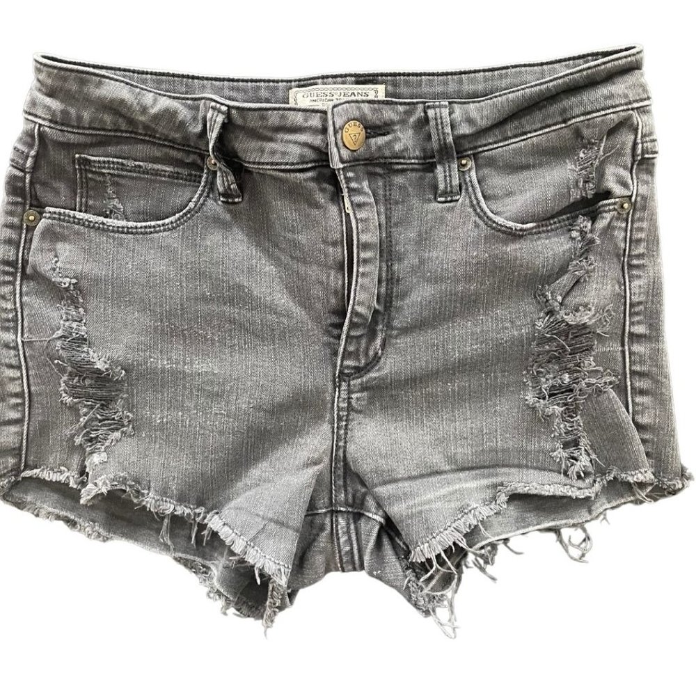 Guess Jeans Distressed Denim Short - Size 27